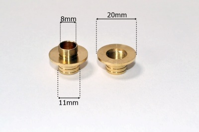 Woodturners Brass Thread Connector / secret compartment kit